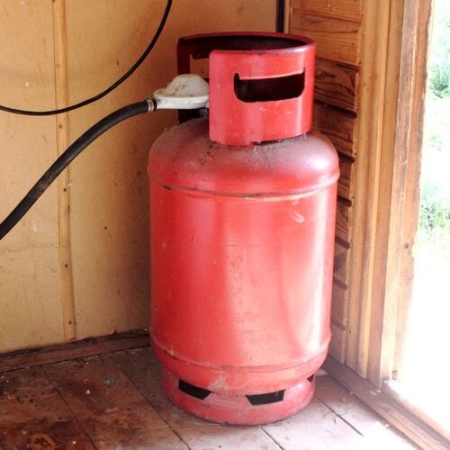 gas cylinder. fire safety.